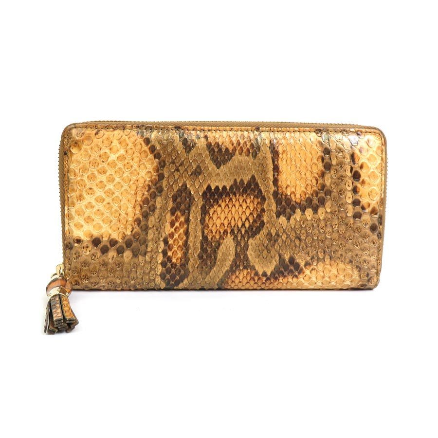 Gucci Python Long Wallet Brown